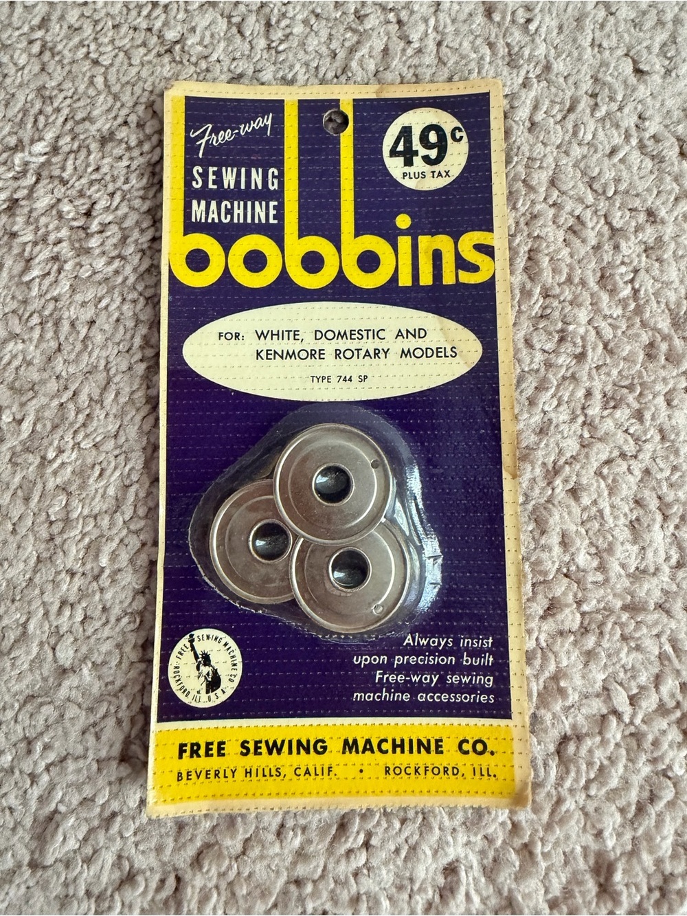 Vintage Metal Sewing Bobbins (744 SP)